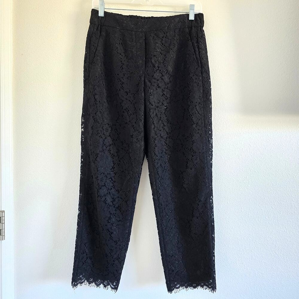 J. Crew Black Lace Ankle Pants